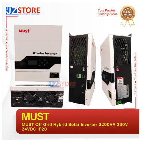 MUST Off Grid Hybrid Solar Inverter 3200VA 230V 24VDC IP20