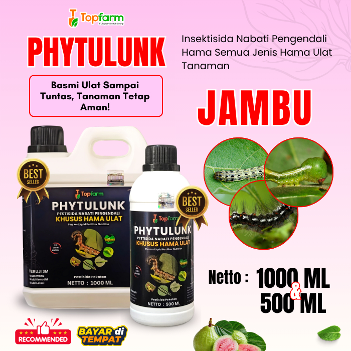 Obat Pembasmi Ulat Buah Jambu / Pestisida Hama Ulat Jambu / Obat Ulat Topfarm / Insektisida Hama Jam