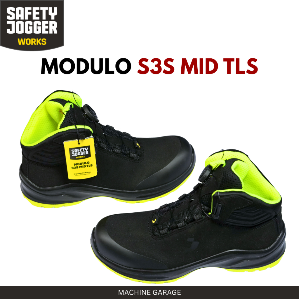 Sepatu Safety Jogger Works Modulo S3S Mid TLS Nano Carbon Toecap Metal Free Antistatic ESD Anti Slip