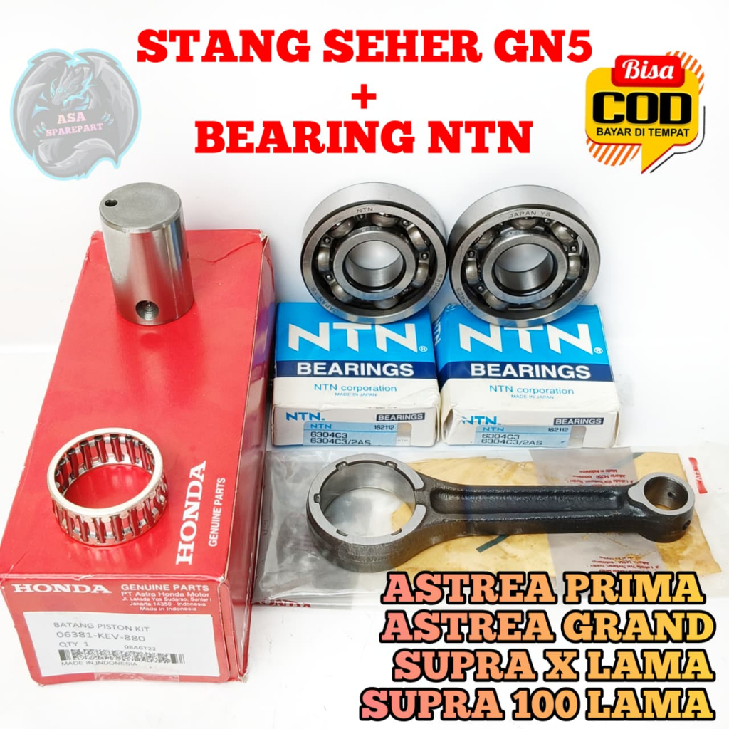 Stang Seher Set Bearing GN5 Motor Yamaha Astrea Grand , Astrea Prima , Supra X Lama , Supra 100 Lama