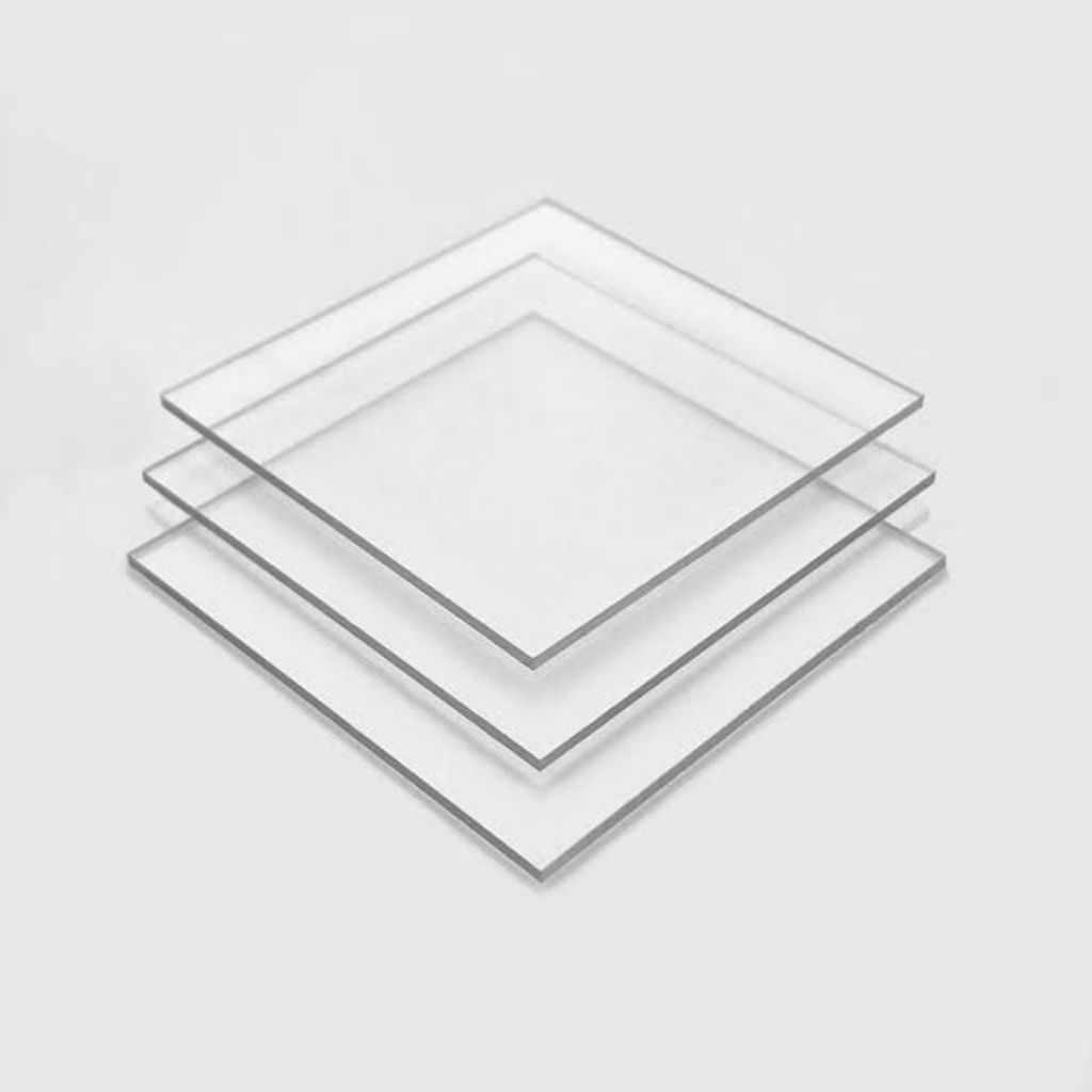 akrilik 50x100 50x50 cm acrylic bening tebal 3mm gratis triplek bahan kerajinan multi fungsi
