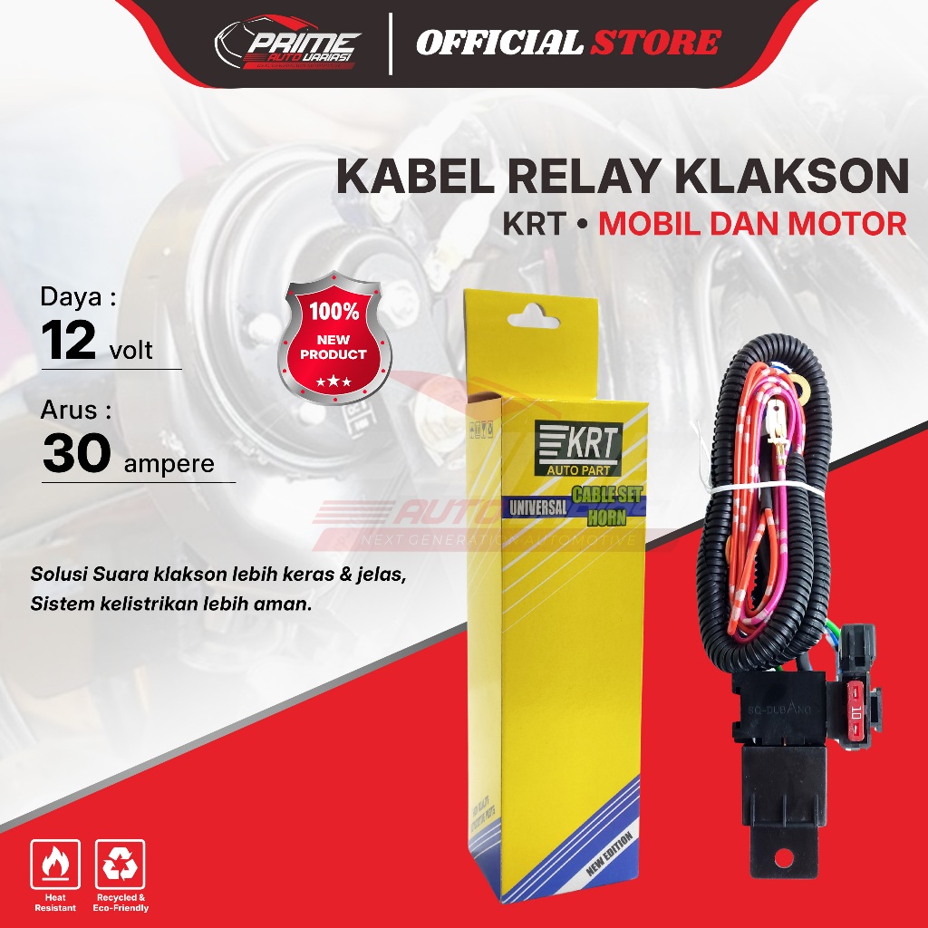 Kabel Relay Klakson Mobil Dan Motor KRT Relay Set Klakson