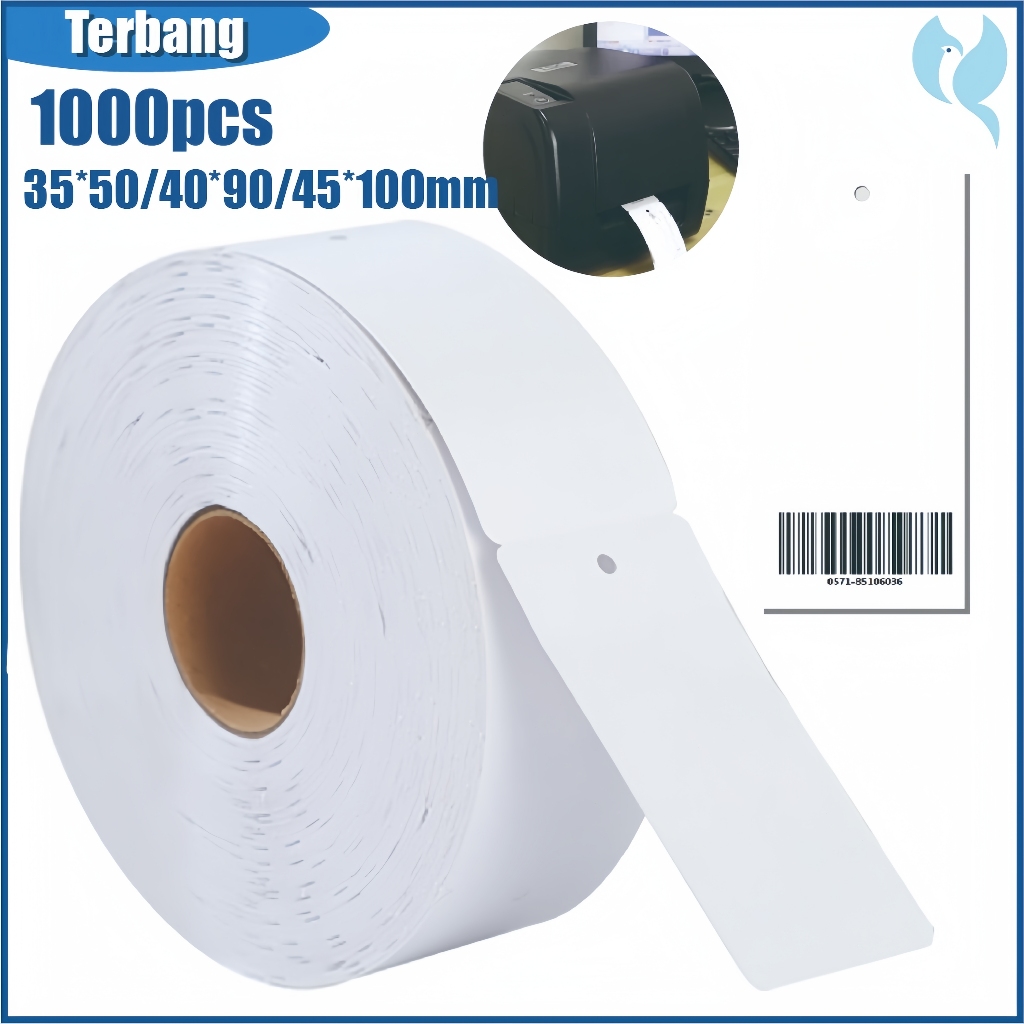 1000pcs Blank Label Baju 35*50mm/40*90mm/45*100mm Label Karton Hang Tag Baju Hangtag Label Baju Kert
