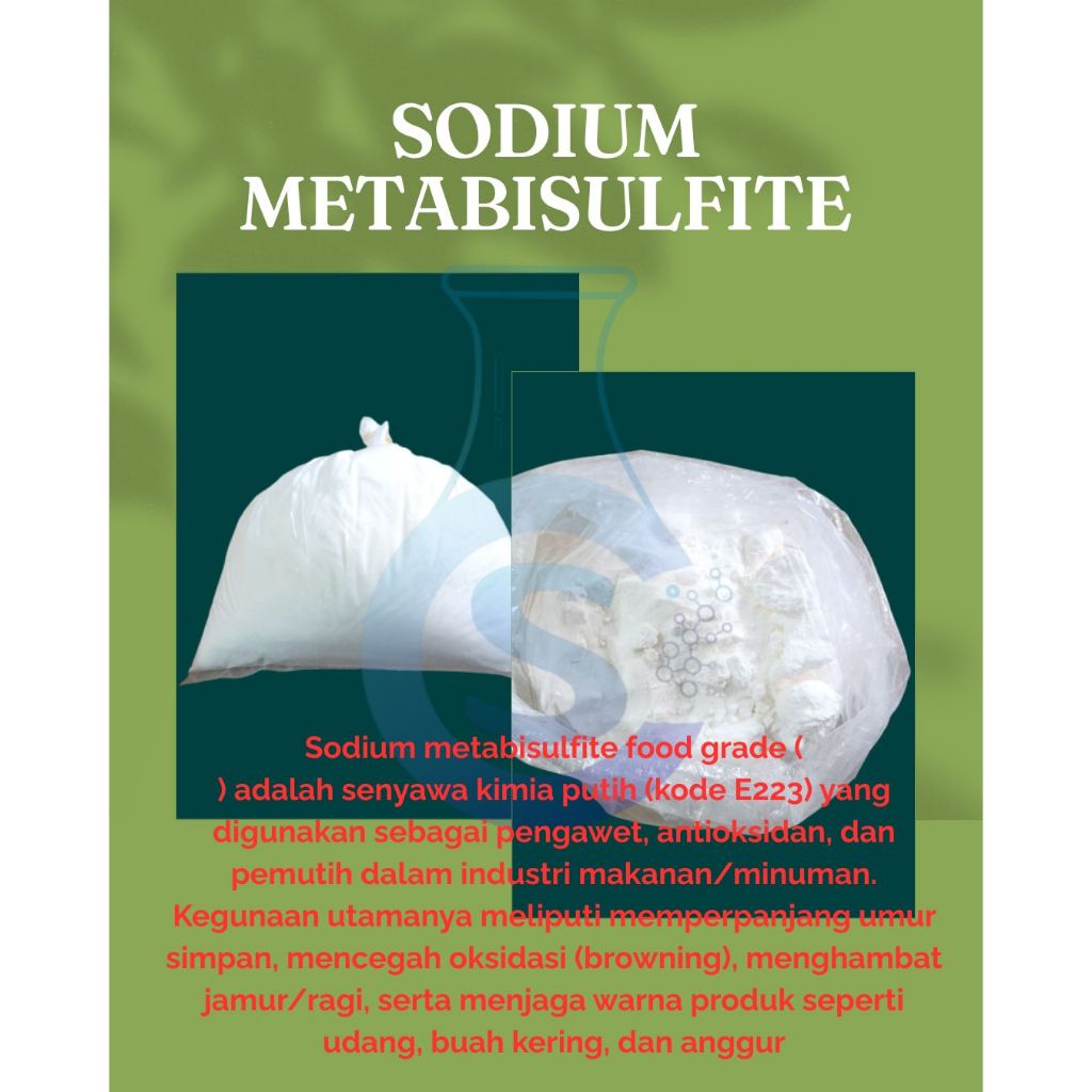 SOD METABISULFITE RRC / SOD METABISULFITE FOOD GRADE / SODIUM METABISULFITE FOOD GRADE - 500 GRAM