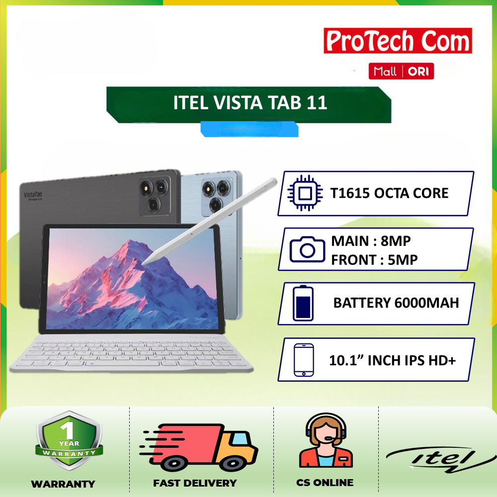 itel Tab 11 Tablet- 12GB(4+8)+128GB - 10.1" HD+ IPS Display Screen - 6000mAh - Support ChatGPT