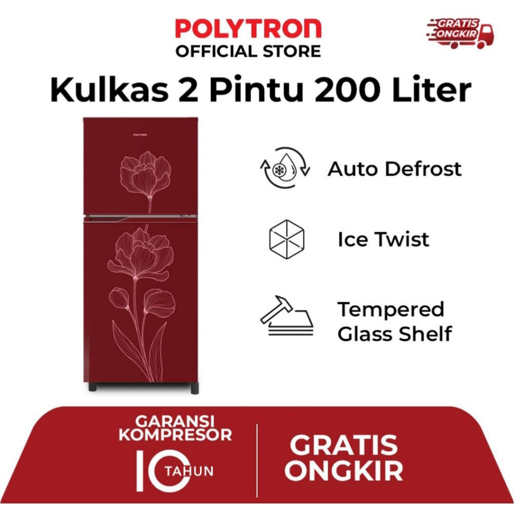 KULKAS POLYTRON 2 PINTU PRB200 KULKAS POLYTRON 2PINTU PRB 200 KULKAS 2 PINTU POLYTRON PRB200
