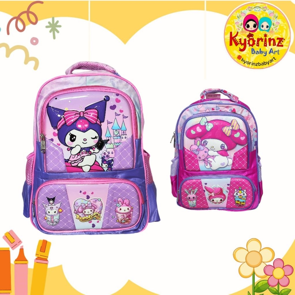 Kyorinz - Tas Sekolah Anak cewek Tas Ransel Sekolah Import Anak cewek Tas Sekolah