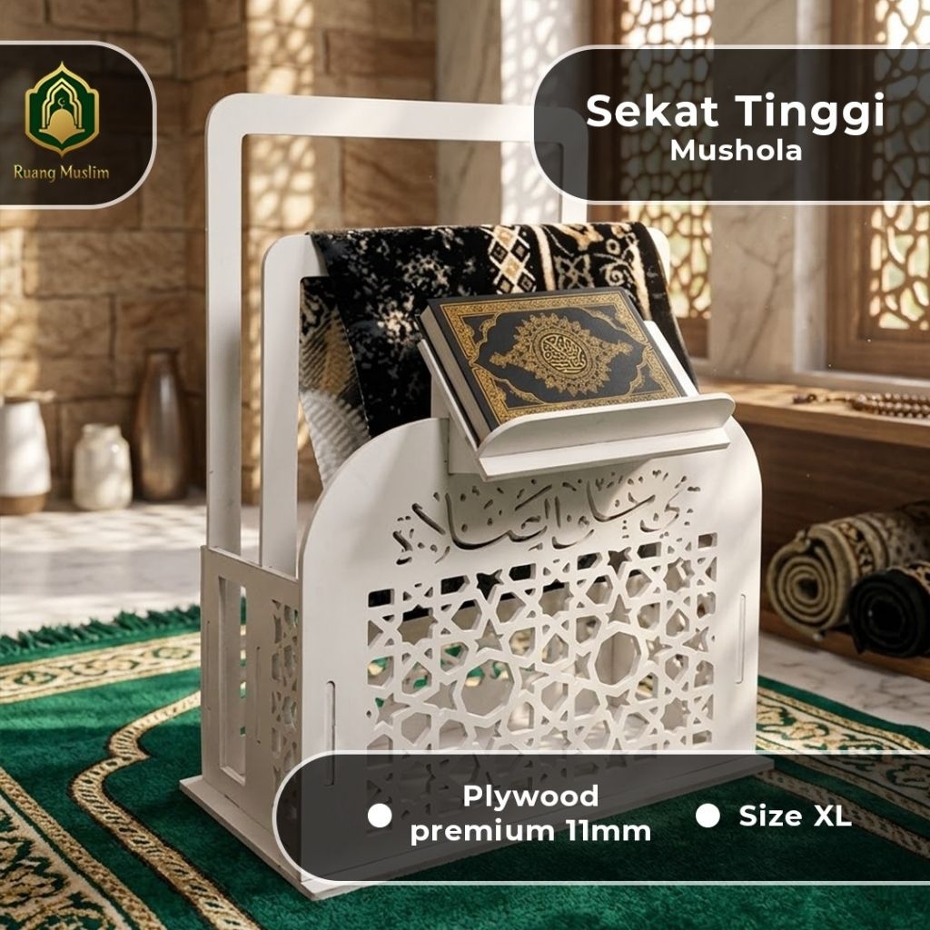 Rak Sajadah, Mukena, Quran ala Morocco | Rak Mushola Estetik