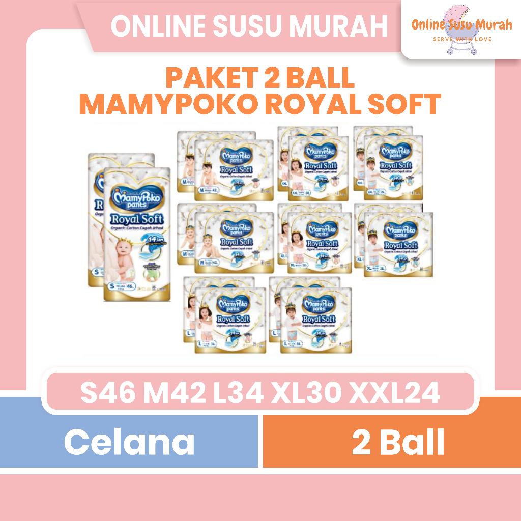 MAMYPOKO PANTS ROYAL SOFT PAKET 2 BALL S46 M42 L34 XL30 XXL24 BOY GIRLS MAMY POKO POPOK CELANA PPKS