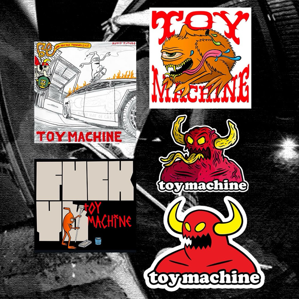 STICKER TOY MACHINE, TOY MACHINE SKATEBOARD, STICKER SKATE