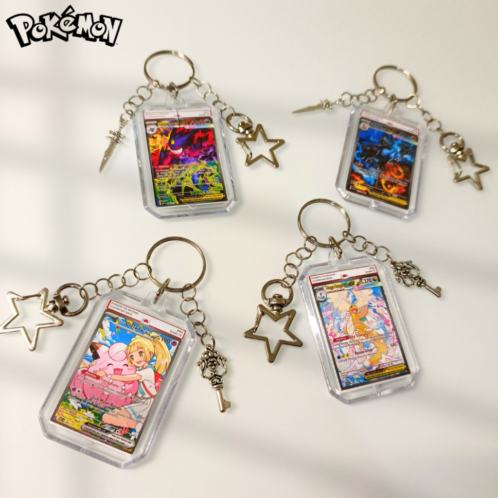 Pokemon TCG Ascended Heroes Keychain Premium Gengar SAR Charizard SAR Dragonite SAR Clefairy SAR