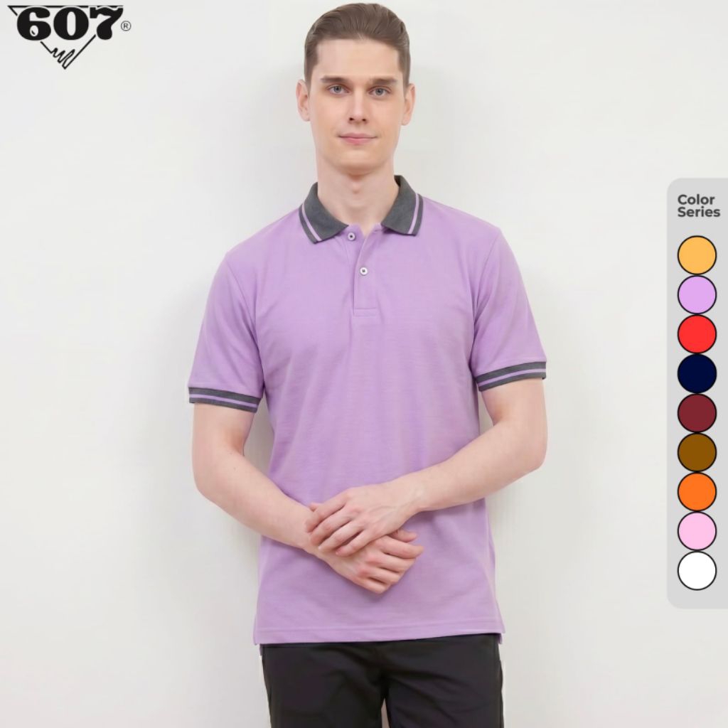 607 PRATAMA BAJU POLO POLOS BERKERAH KOMBINASI KAOS POLO PRIA PREMIUM POLO UNISEX