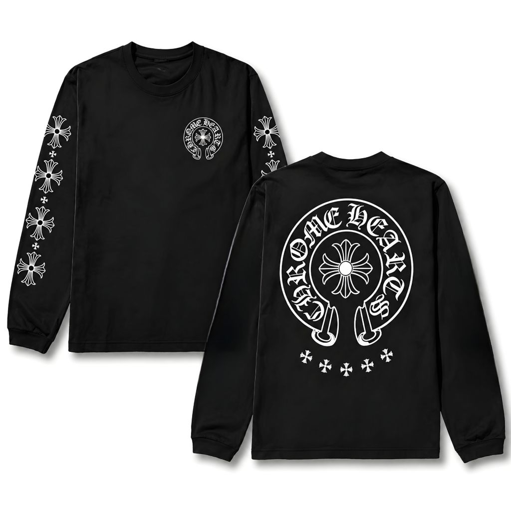 Kaos Panjang Crome Hearts Banyak Pareasinnya /Long sleeve Crome Hearts Unisex