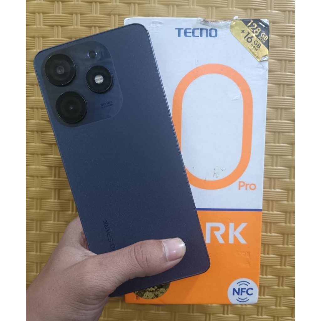 tecno spark 10pro 16/128 second mulus lengkap siap pakai