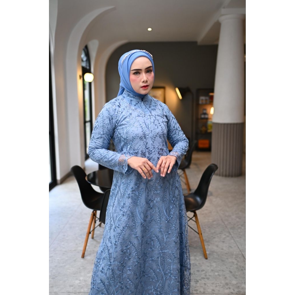 gamis brukat ratu model baru