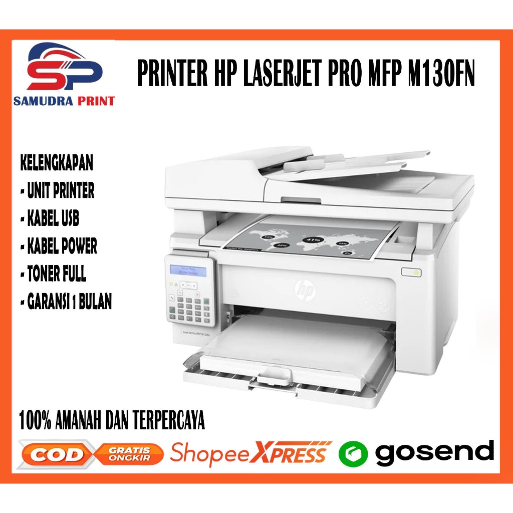 Printer fotocopy HP LaserJet Pro MFP M130fn m130 fn bergaransi