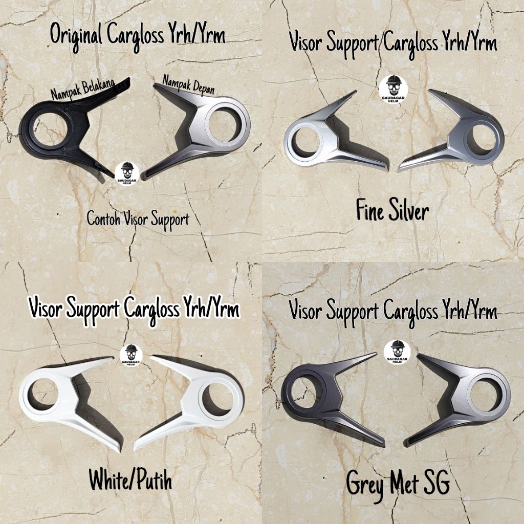 Visor Support Frame Visor Cargloss Hijab Retro Yrm Yrh | Kaca Frame Helm Cargloss Yrh Yrm Original