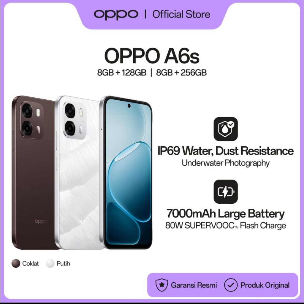 OPPO A6S (8GB+16GB/128GB) Gratis Oppo Care