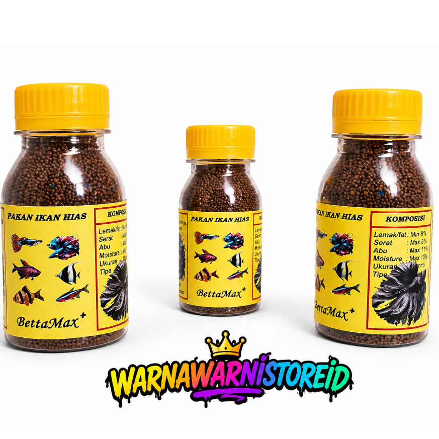 Pakan Pelet Makanan Ikan Cupang Guppy Sumatra Manfish Kualitas Terbaik 100gr