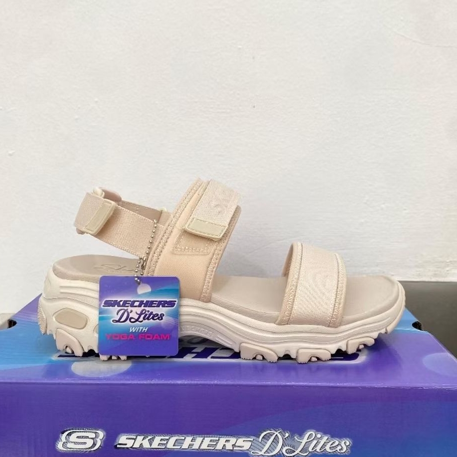SANDAL SKECHERS D'LITES WOMENS SANDAL - NATURAL