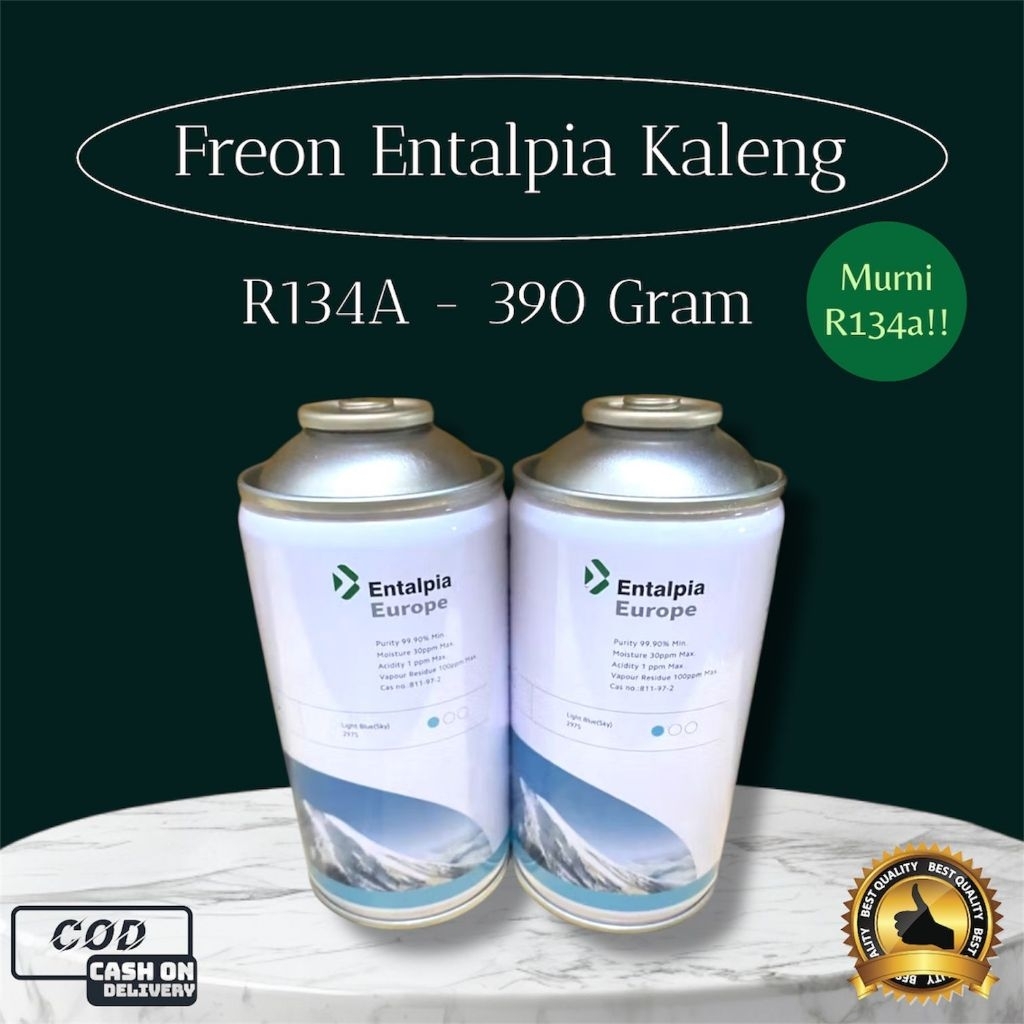 Freon Entalpia R134 Kaleng // Entalpia R134 Kaleng / Murni R134 100% - 390 Gram