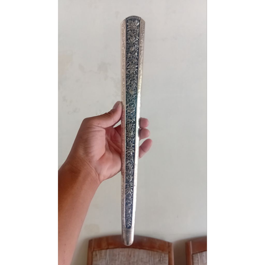Pendok Motif Jogja Tebal 06 mm Tatahan Halus Sepuh Perak