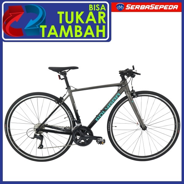 Polygon Strattos F3 Sepeda Balap / Roadbike 700C Flatbar Shimano Sora Fork Carbon