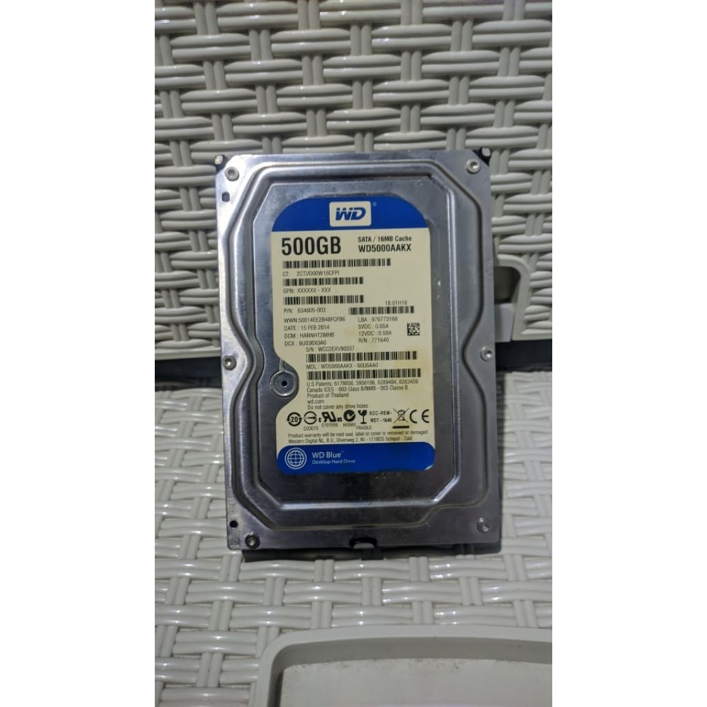 HDD WD Blue 500GB (Second)