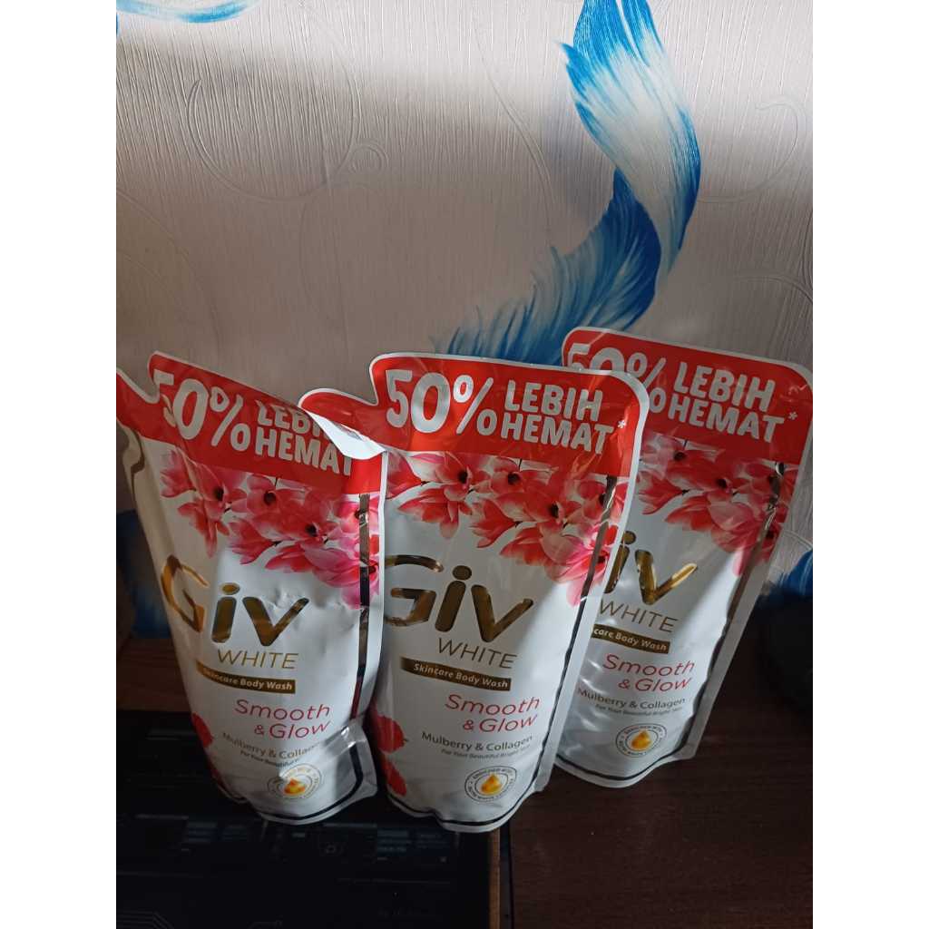 Giv White Liquid Soap Smooth & Glow - Sabun Cair Pencerah Kulit Refill