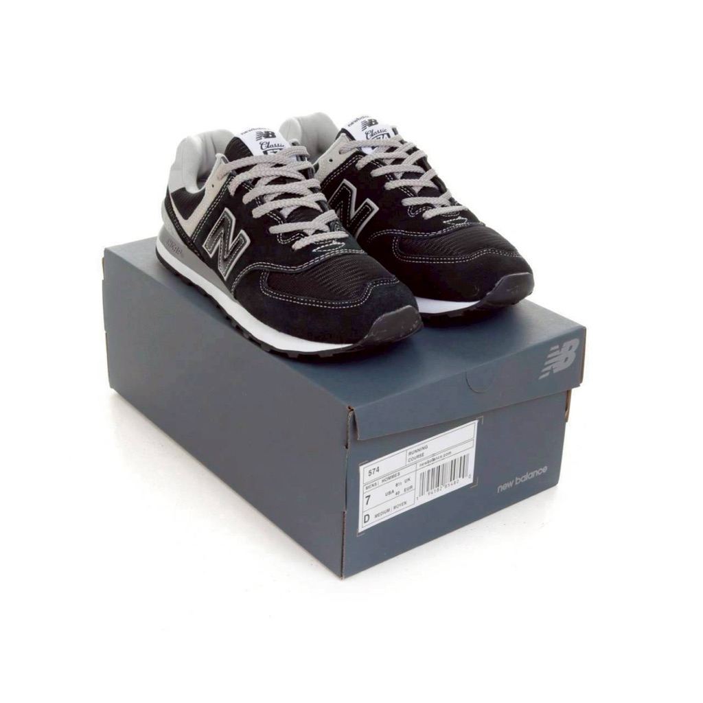 ( BDGSNKRS ) Sepatu New Balance 574 Classic Black Grey