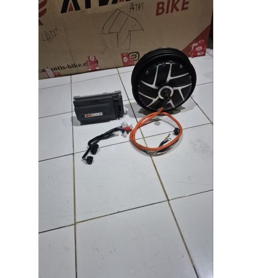 bldc dinamo motor listrik 3000watt+controller em100 disc brake speed 120km/jm
