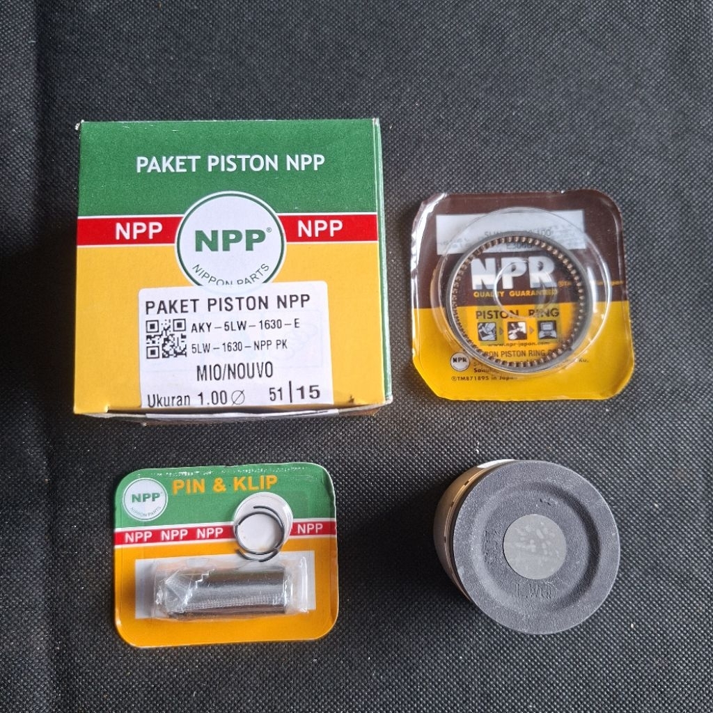 Piston Kit Ring Seher NPP. Mio Smale Sporty Mio Soul Fino Karbu 5LW 5TL. STD 50 100 150 200