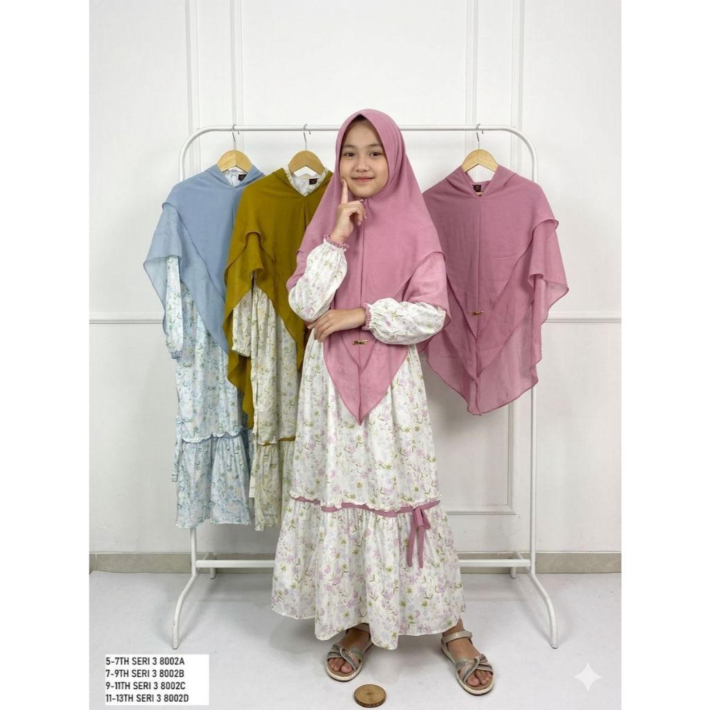 GROSIR ISI 3 POTONG Hallo Anak Kecil Gamis Anak Import Harga per 3 pcs