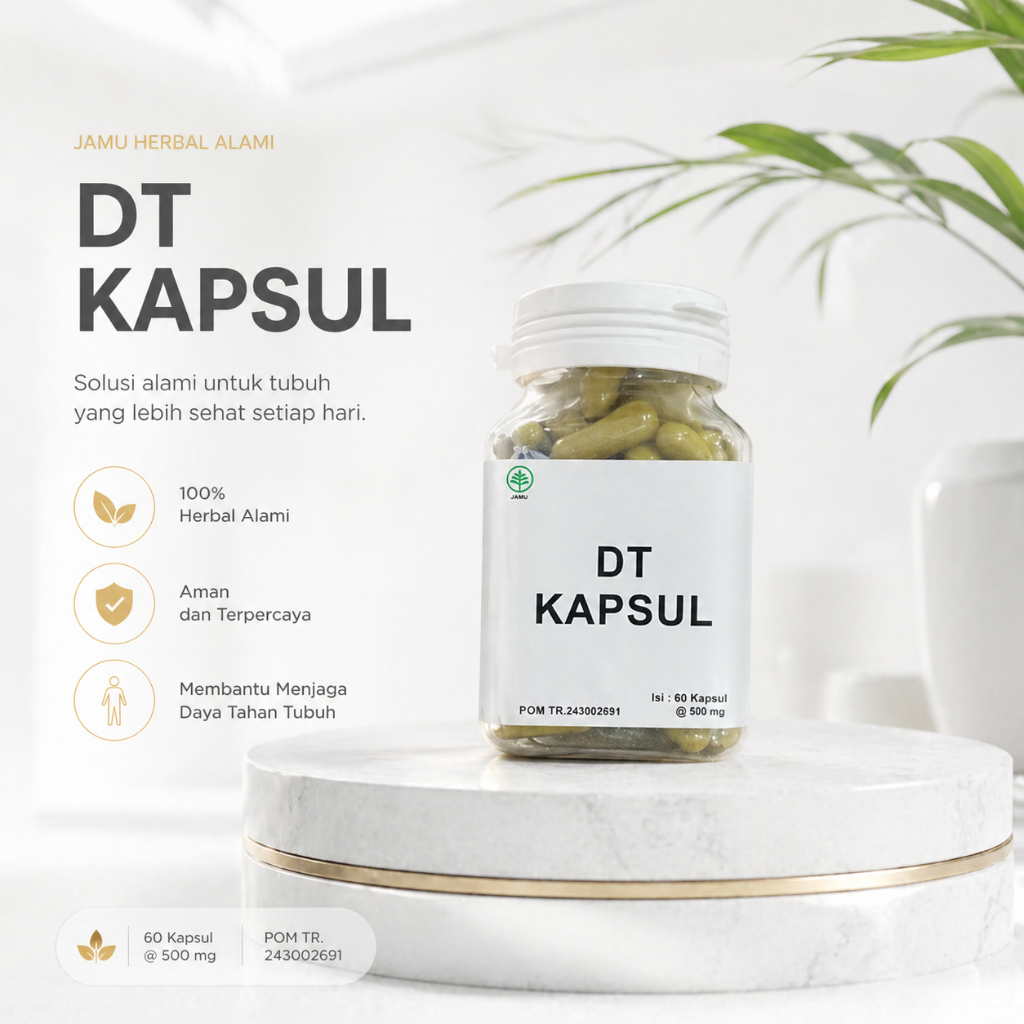 DT Kapsul Diet Detox Herbal Pembakar Penghancur Lemak Pelancar Metabolisme Isi 60 Kapsul BPOM ORI