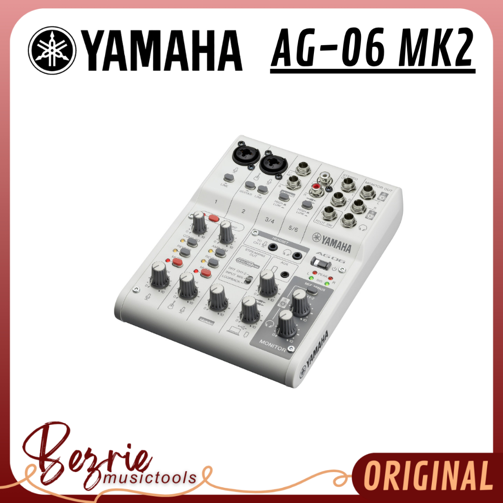 Yamaha AG06 MKII 6-channel Mixer and USB Audio Interface Original AG-06 MK2