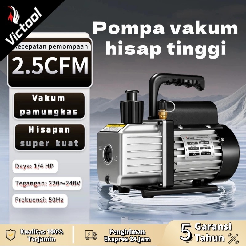Victool.Mall Vacuum Pump Ac 3000W 3.6m³/H pompa vakum portabel perawatan AC kompresor vakum pendingi