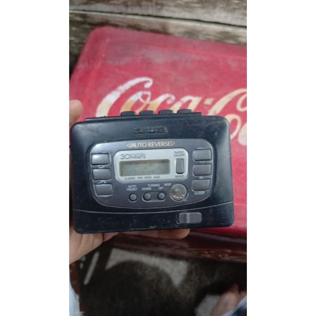 walkman aiwa 95rb jadul antik kuno lawas vintage display anggap mati