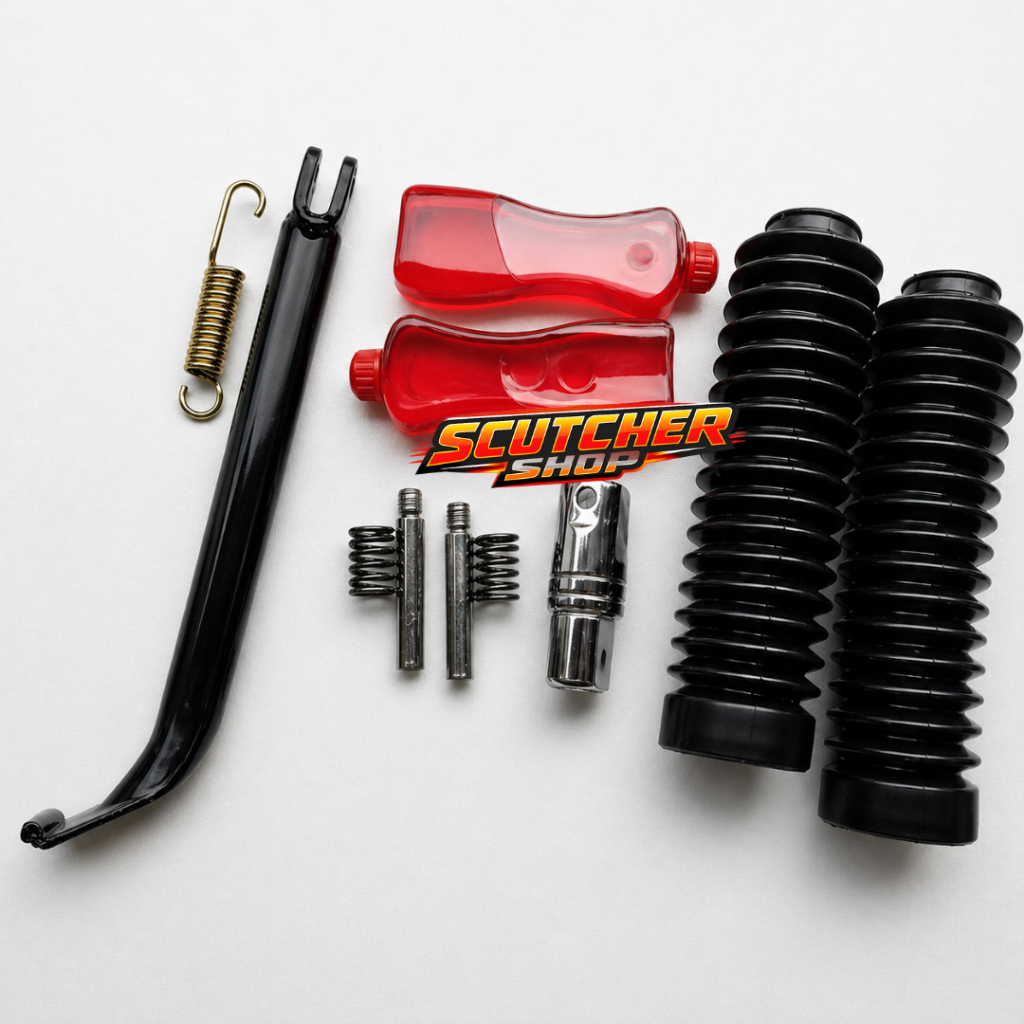 PAKET PENINGGI SHOCK DEPAN BELAKANG YAMAHA MATIC XRIDE X-RIDE LAMA 115 CC