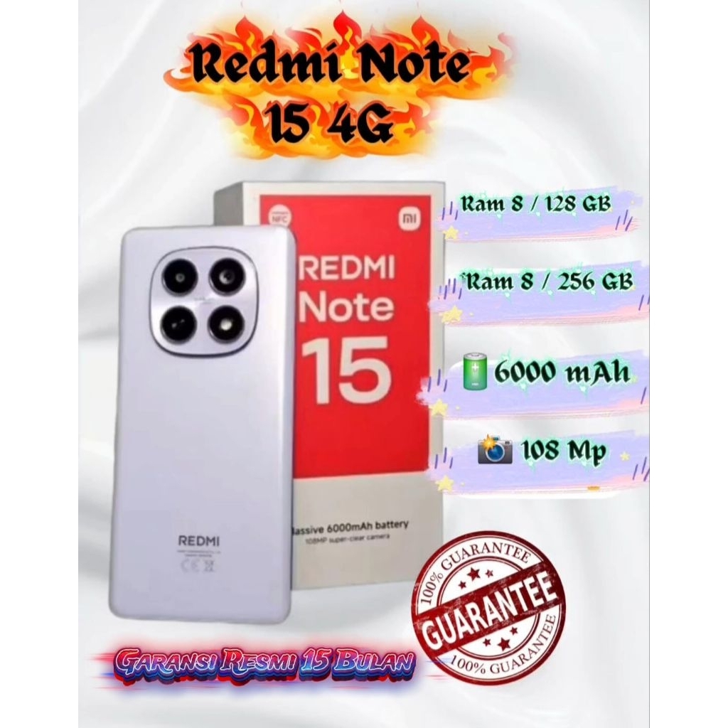 Xiaomi Redmi Note 15 (4G) Ram 8/128GB /256GB