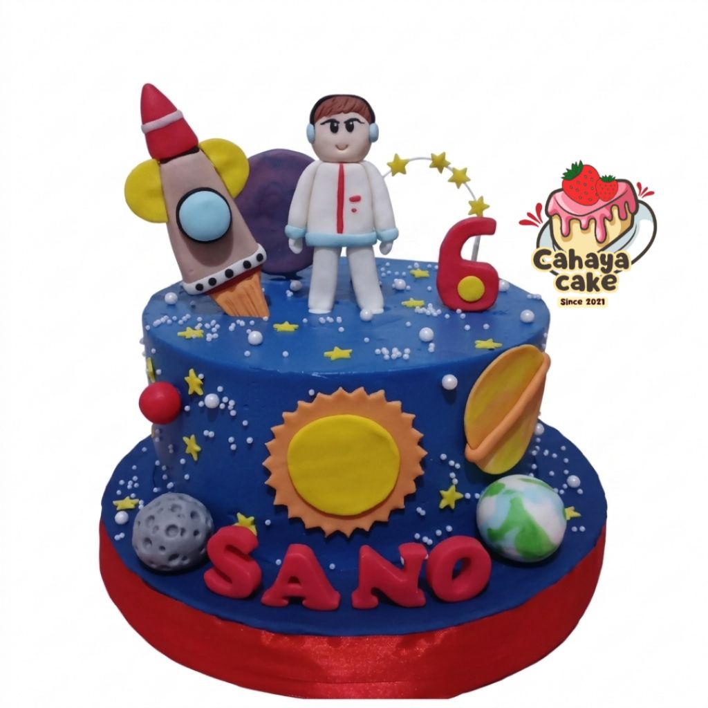 Astronot Custom Cake / Kue Ulang Tahun Astronot/ Custom Cake