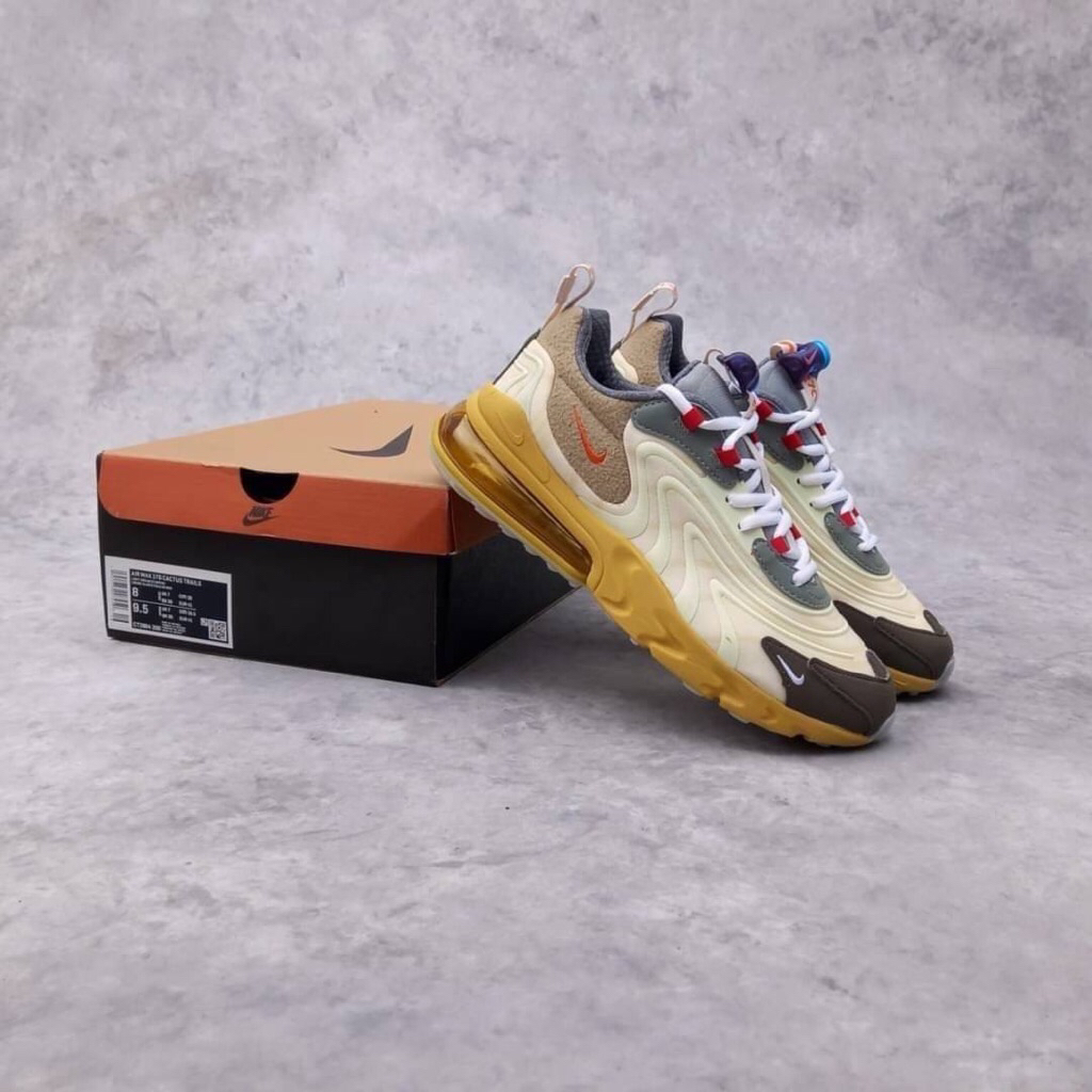 ( Abuy project ) Sepatu Sneakers Nike Air Max 270 React Travis Scott