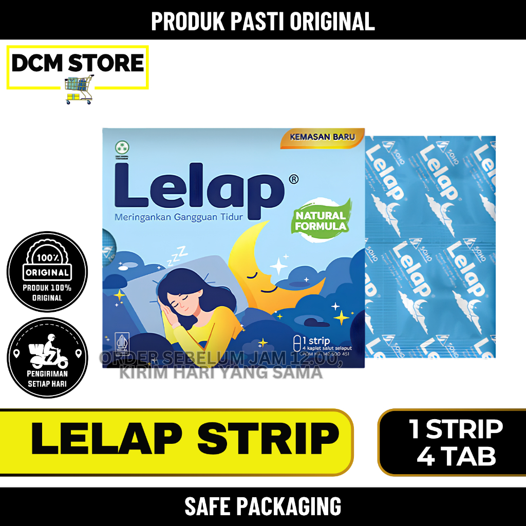 Lelap 1 Strip 4 Tab Meningkatkan Kualitas Tidur Dengan Bahan Alami Seperti Akar Valerian Dan Biji Pa