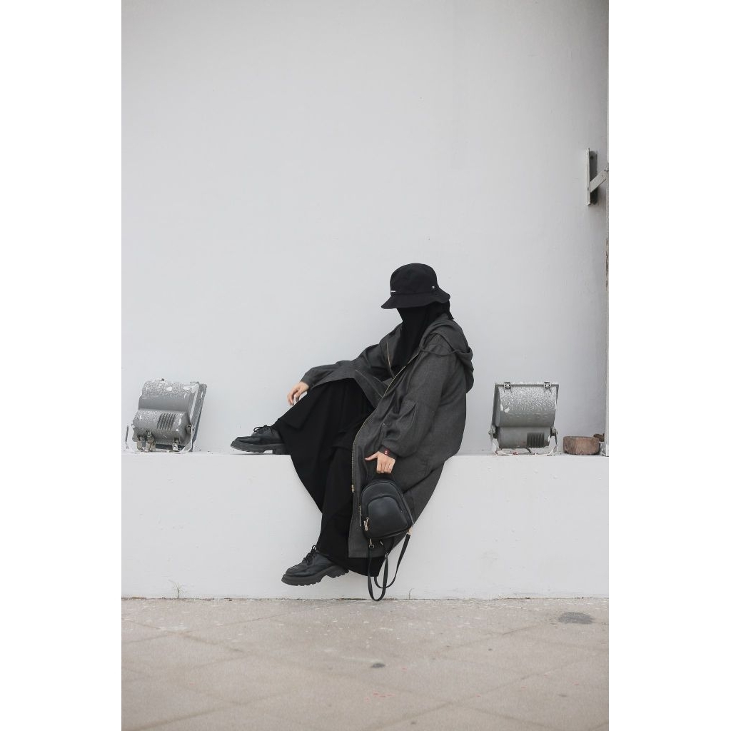 jacket denim jeans muslimah long Coat by saudia