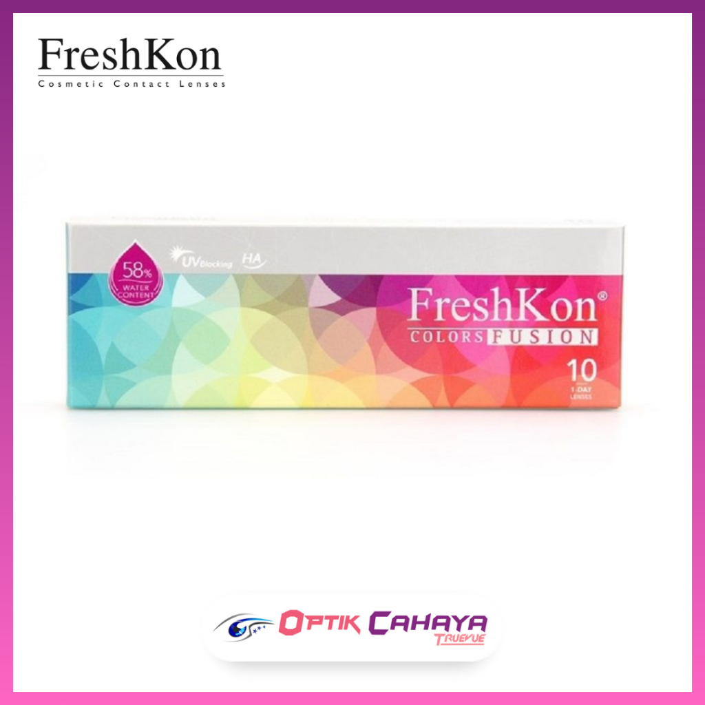Optik Cahaya Truevue | Softlens Freshkon fusion 10 pcs | softlens warna natural | Softlens minus