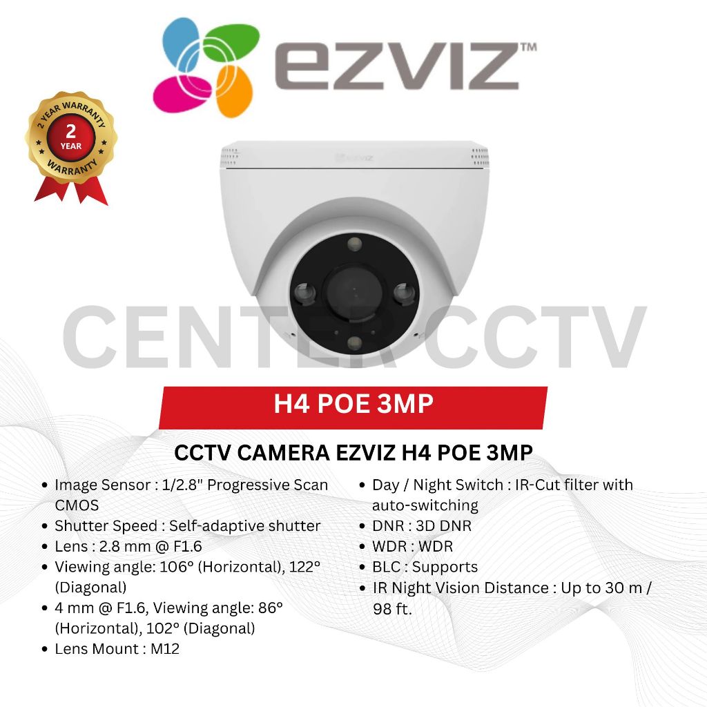 H4 POE 3MP Ezviz CCTV CAMERA EZVIZ H4 POE 3MP