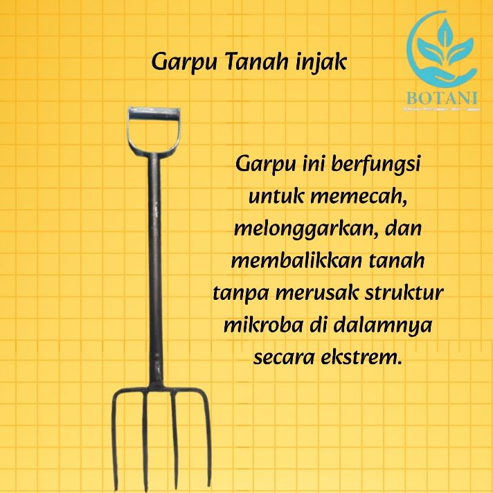 Garpu Tanah Injak Full Besi, Garpu taman, Garpu Pengolah Tanah