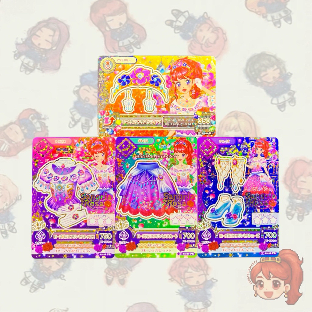 Aikatsu JP Ver Premium Sangria Rosa Rose Glass Princess Set Juri Kurebayashi
