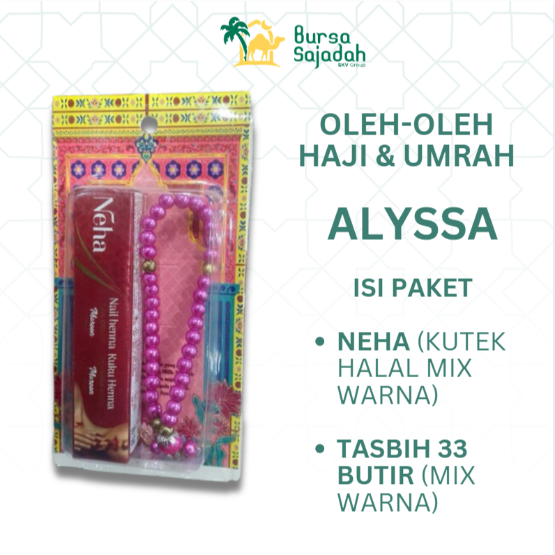 Oleh Oleh Haji Henna Kuku Cair Tasbih Hemat Hampers Umroh - Souvenir PR Alyssa