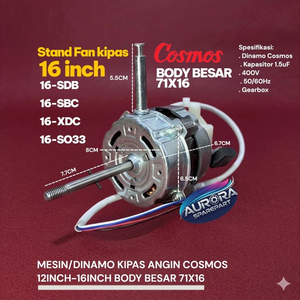 Dinamo kipas angin Cosmos body besar 16inch Kipas angin berdiri 16-SDB 16-SBC 16-XDC 16-SO33