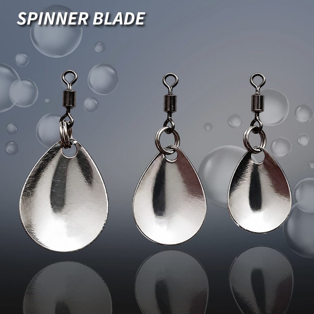 Spinner Blade Bundar Stainless Steel Soft Frog Chatterbait Aksesoris Umpan Pancing
